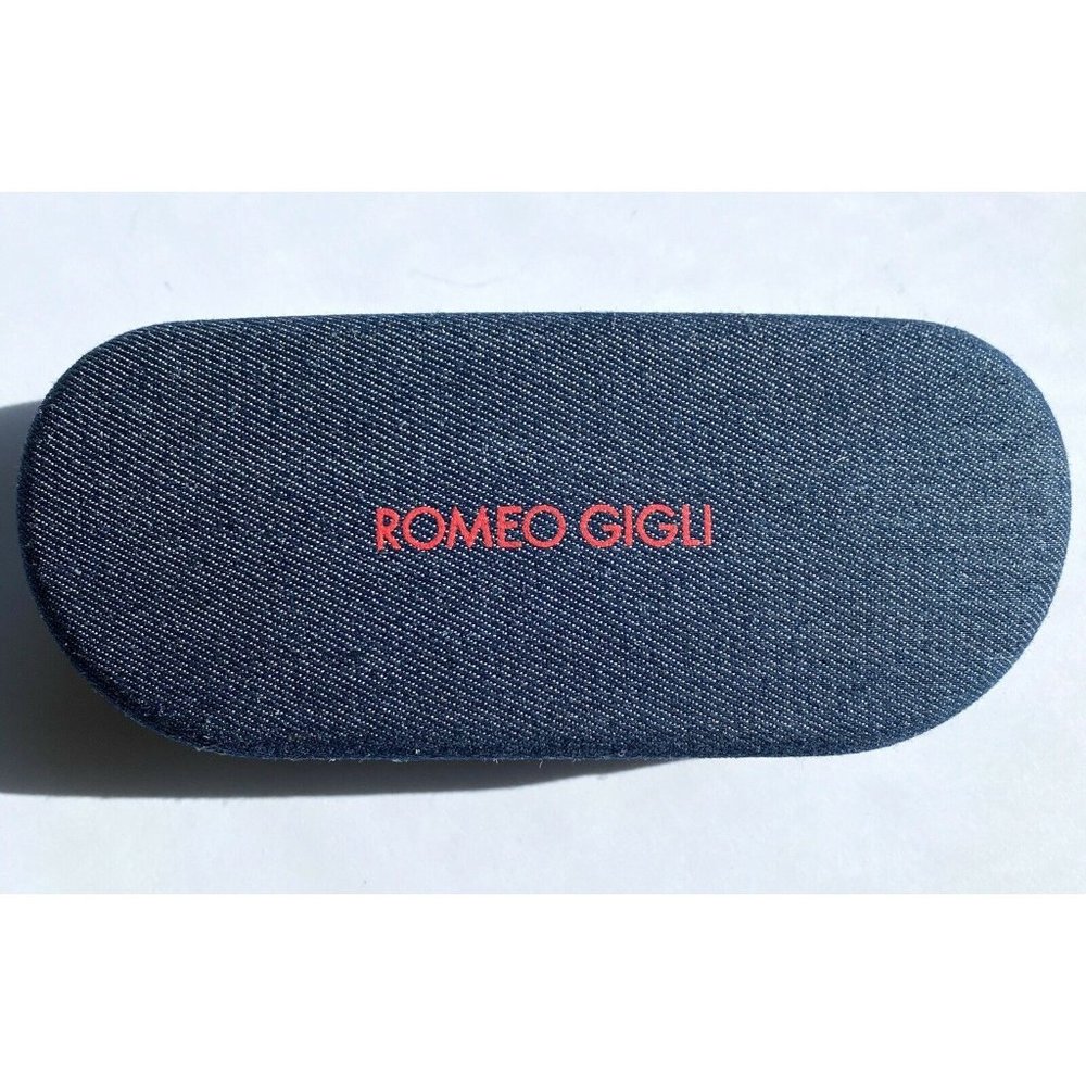 Romeo Gigli Denim Glasses Case For Designer Sunglasses Clamshell Soft Lining
